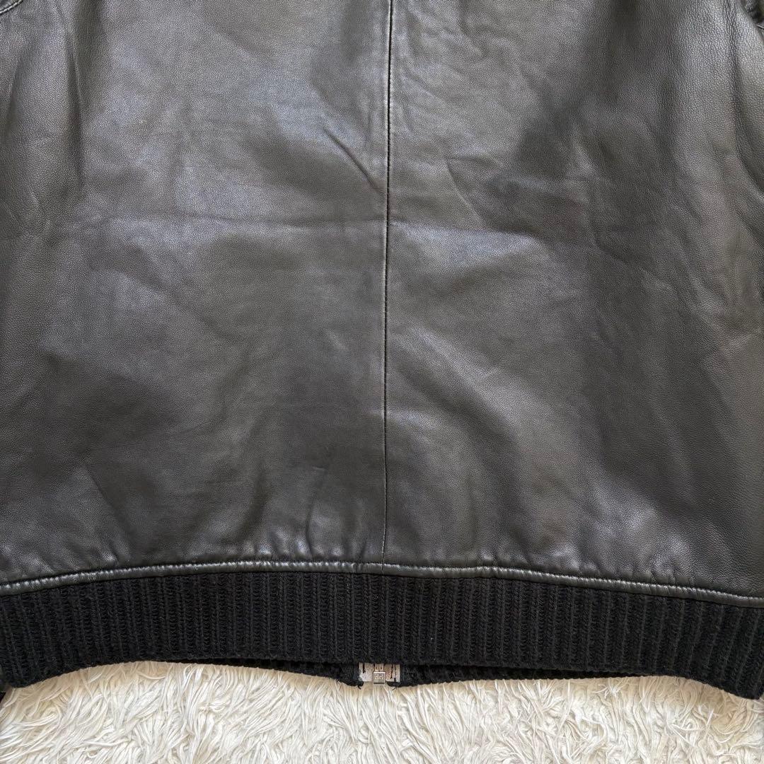 A.P.C. MA-1 レザーフライトジャケット　羊革　メンズ　ブラック　M