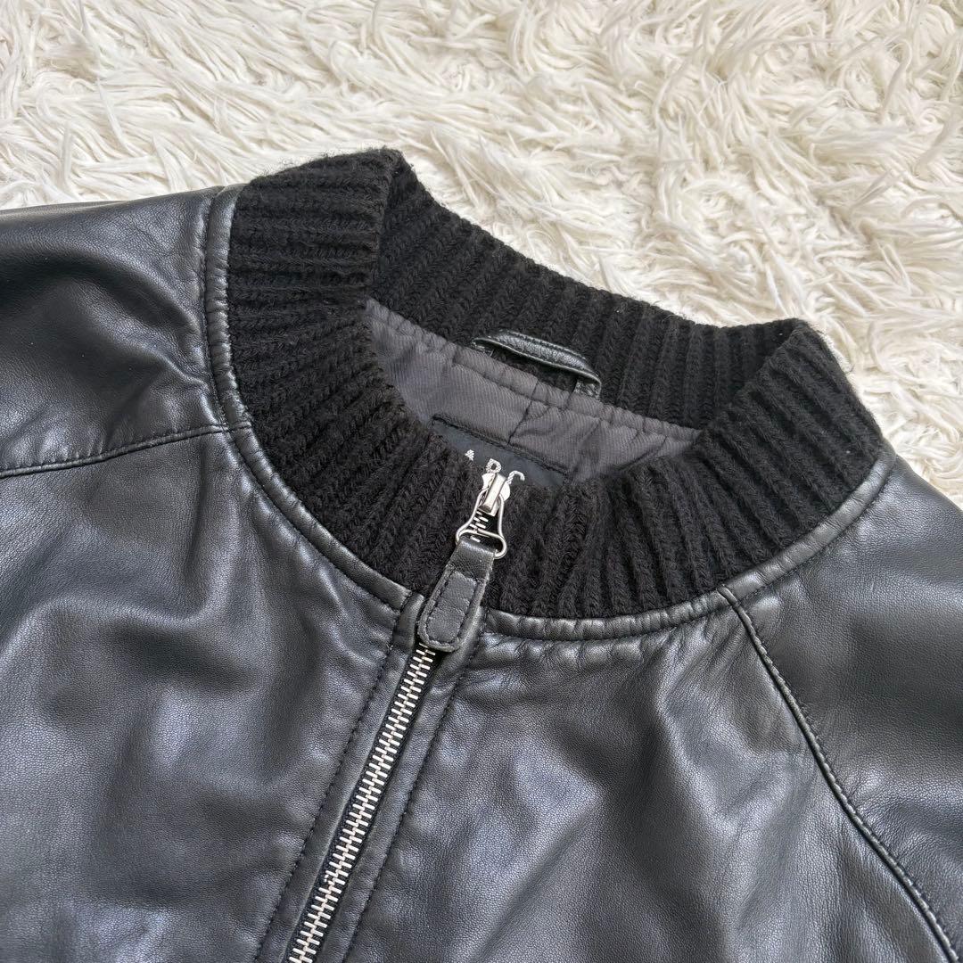 A.P.C. MA-1 レザーフライトジャケット　羊革　メンズ　ブラック　M