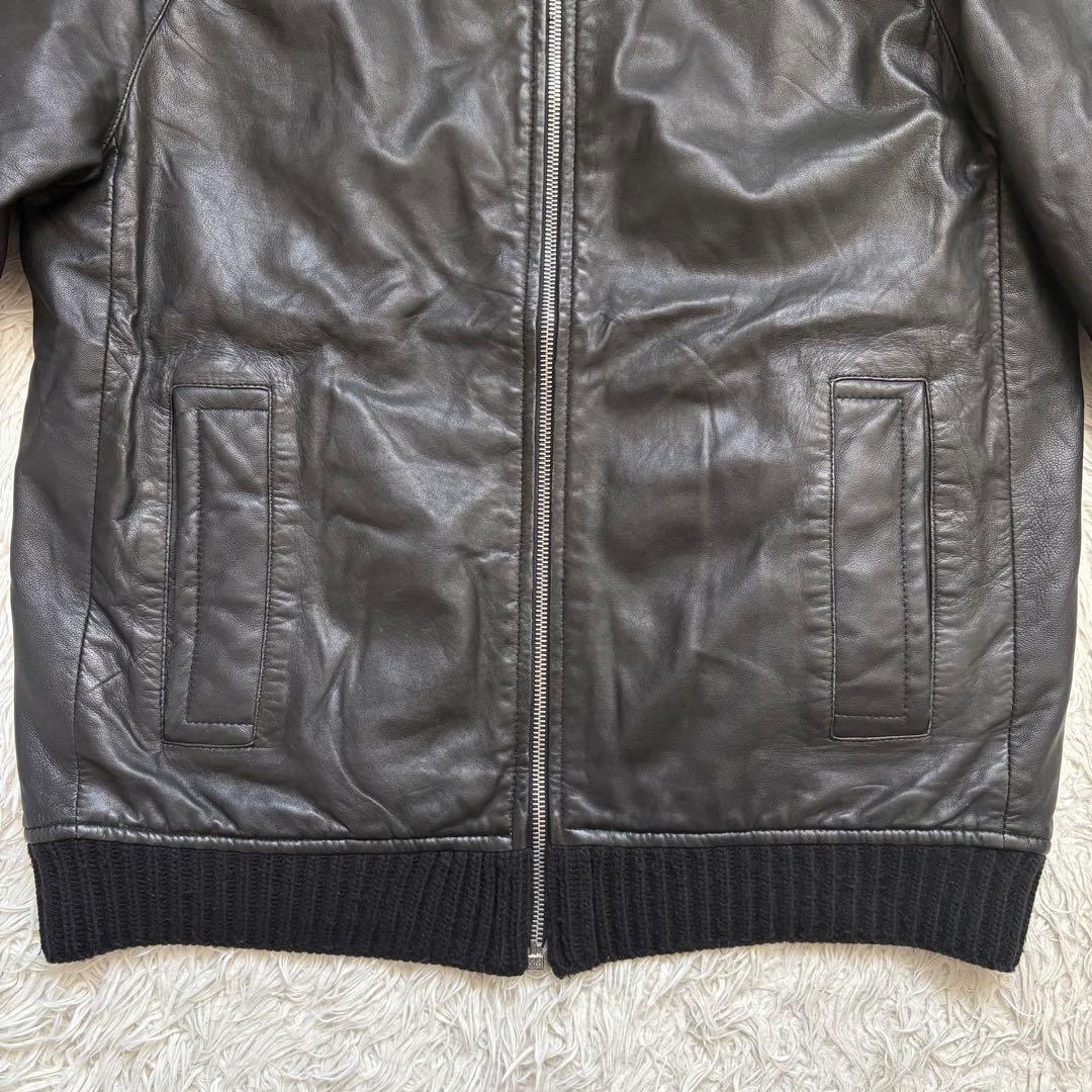 A.P.C. MA-1 レザーフライトジャケット　羊革　メンズ　ブラック　M