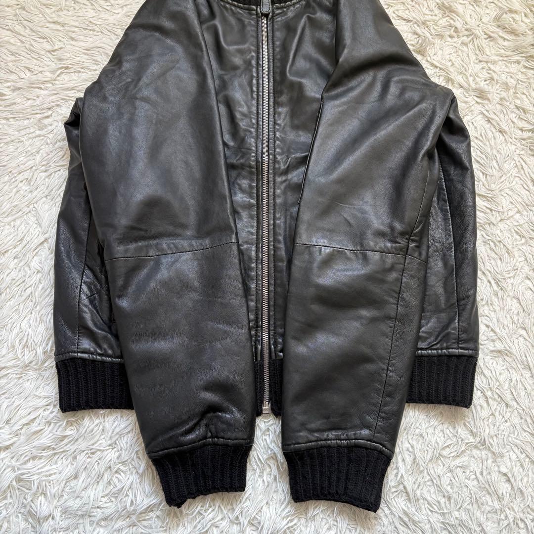 A.P.C. MA-1 レザーフライトジャケット　羊革　メンズ　ブラック　M