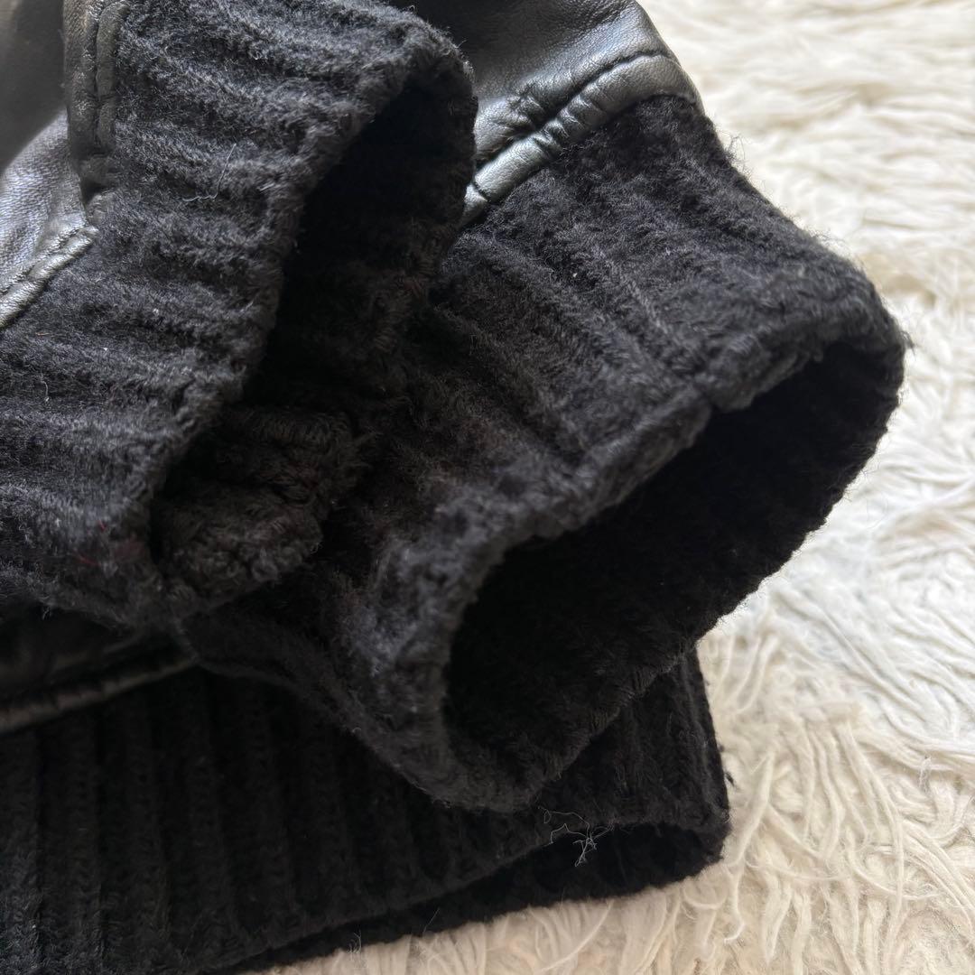 A.P.C. MA-1 レザーフライトジャケット　羊革　メンズ　ブラック　M