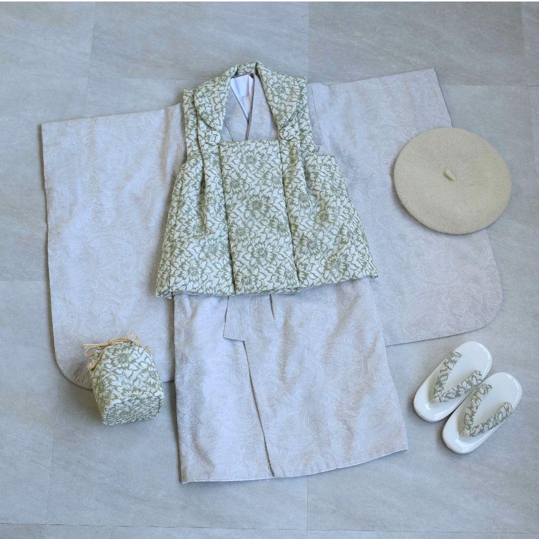 【新品】utatane ひよこ商店 七五三 着物 3歳 女の子 被布フルセット