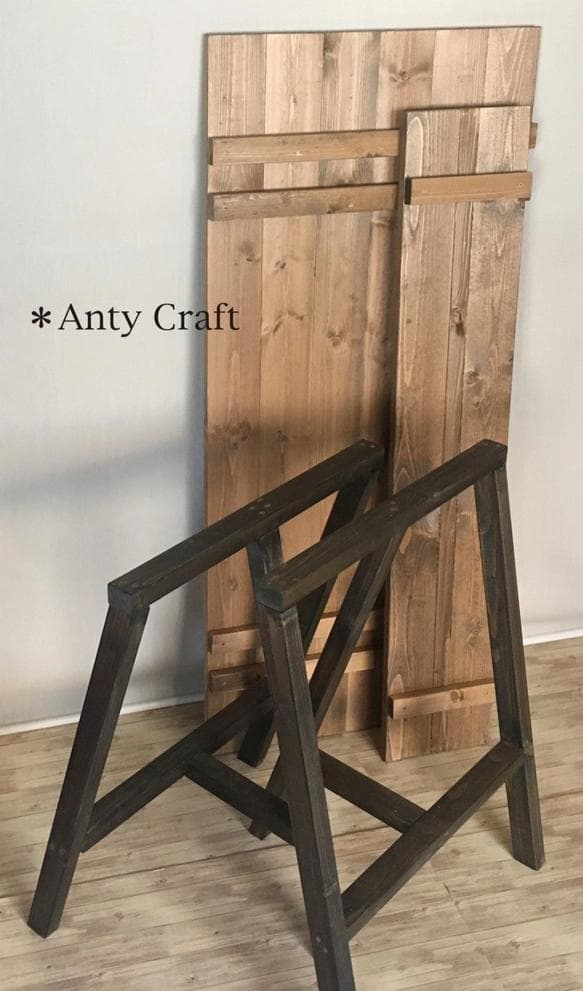 【引取可能】アトリエテーブル　幅100cm ウォルナット×チャコールブラック