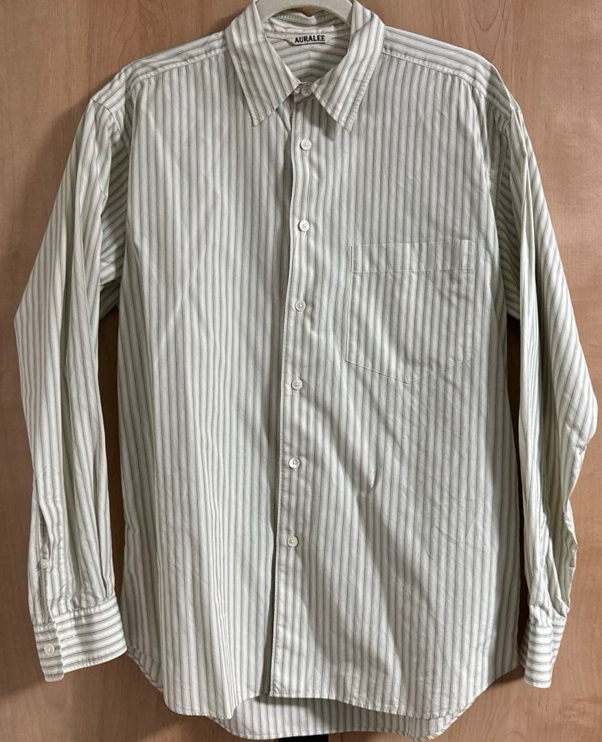 トップス AURALEE FINX STRIPE SHIRTS 22SS