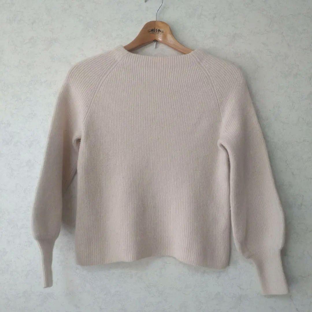 ANAYI 紡毛片畦ボトルネックパフスリーブ セーター サイズ38