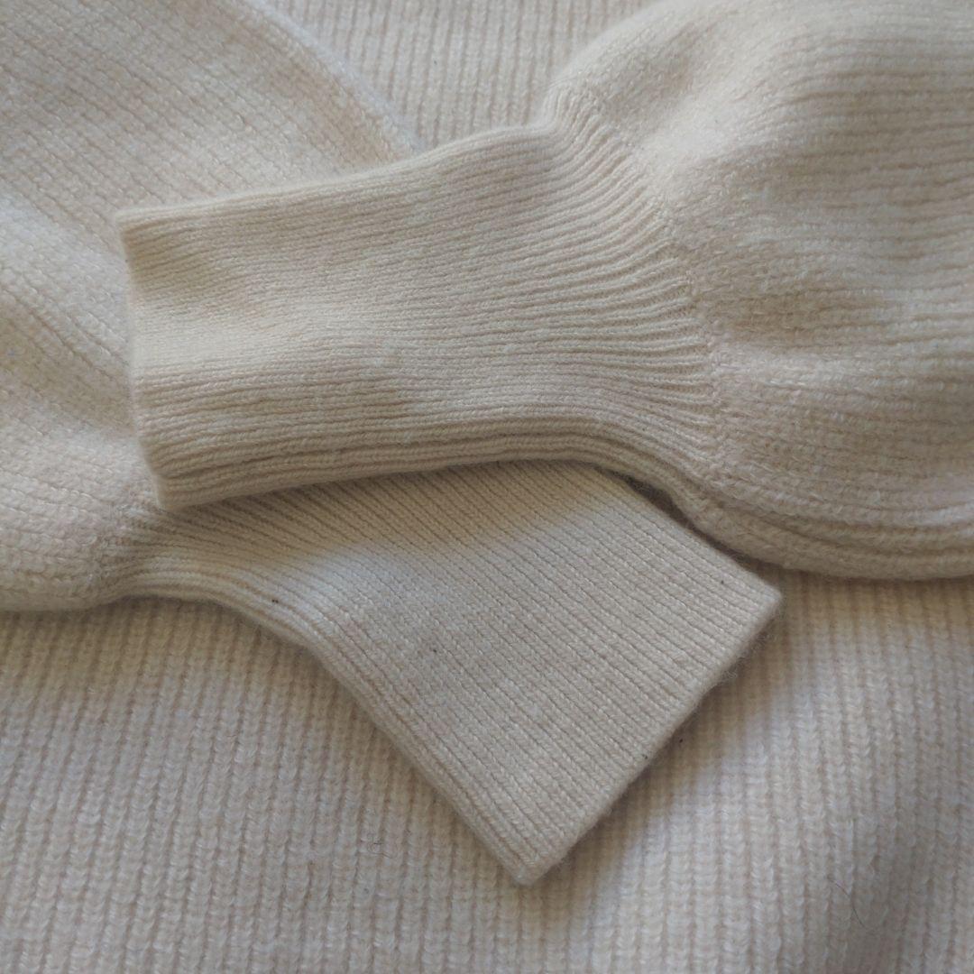 ANAYI 紡毛片畦ボトルネックパフスリーブ セーター サイズ38