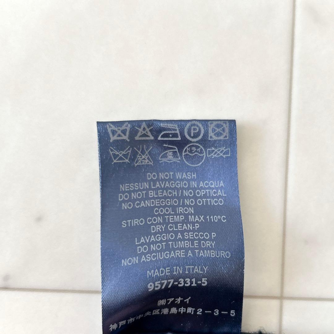 美品 ヘルノ HERNO ウール アルパカ混 ダウンコート ジャガード ブラック