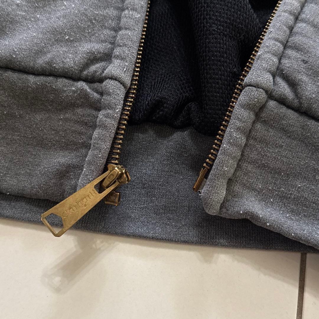 00's Carhartt 裏地サーマル ジップパーカ レアカラー J149