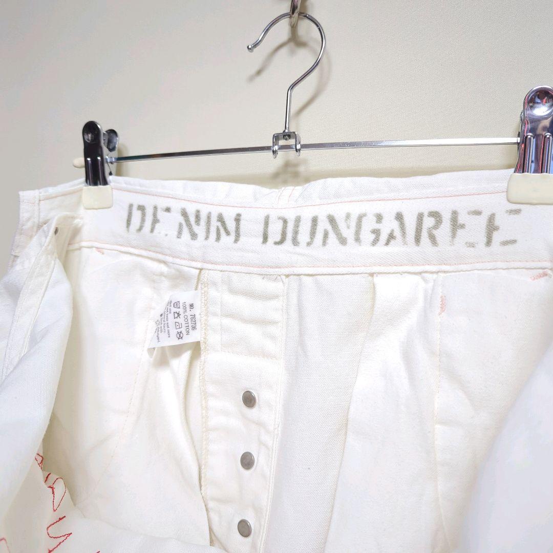 ★150 DENIM DUNGAREE ホワイト デニム オーバーオール