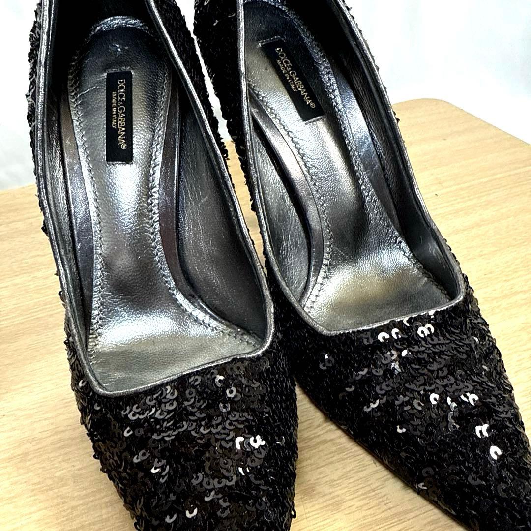 【美品】DOLCE&GABBANA ドルチェ&ガッバーナ　ハイヒールスパンコール