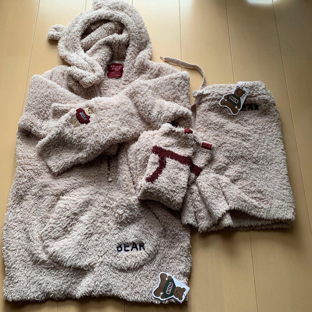 ジェラートピケ 耳付きフードルームウェアセット