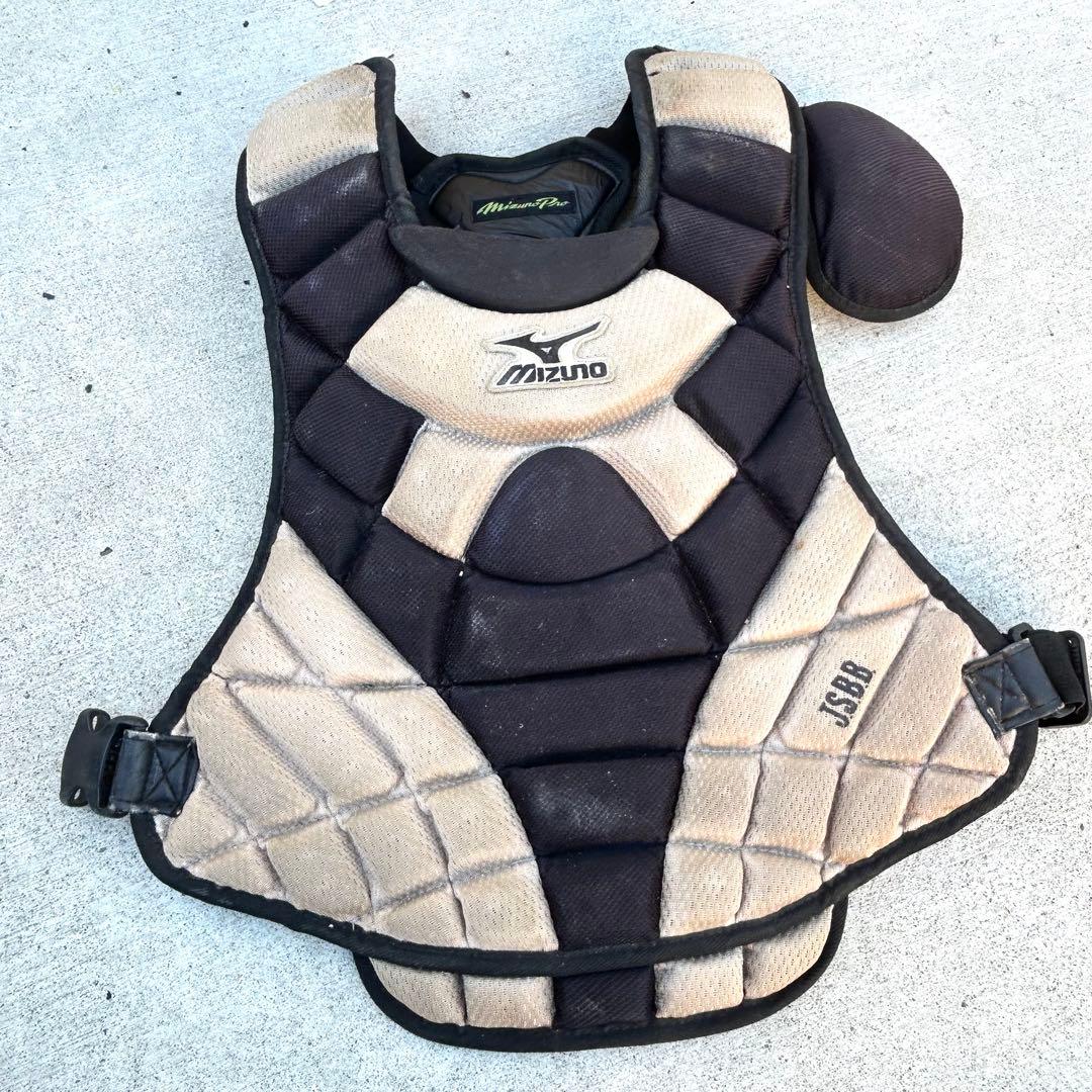 ミズノプロ　キャッチャー防具　セット　マスク　プロテクター　　軟式　野球