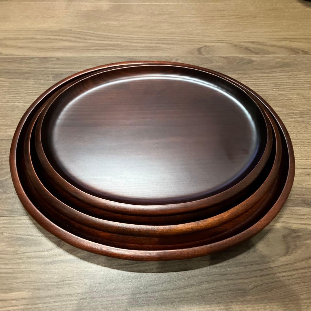 三本木工芸 天然木　トレー3枚セット