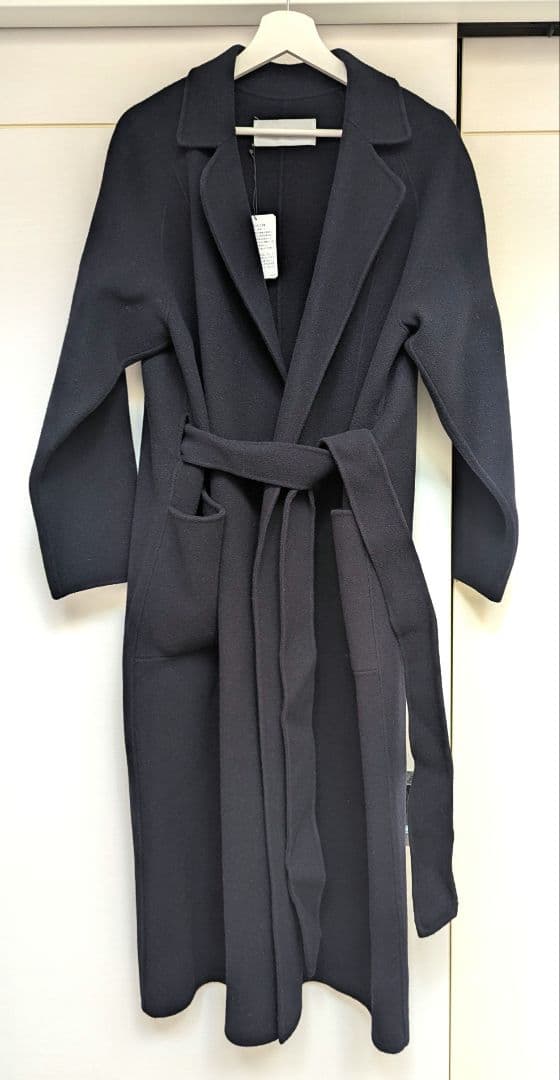 【週末限定お値引き】SOÉJU ウールリバーローブコート 　ネイビー