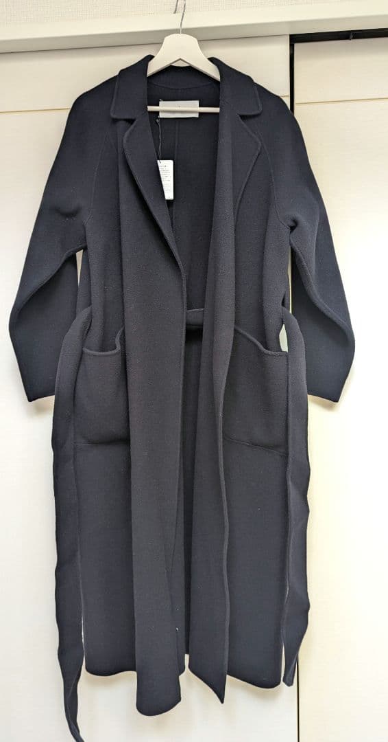 【週末限定お値引き】SOÉJU ウールリバーローブコート 　ネイビー
