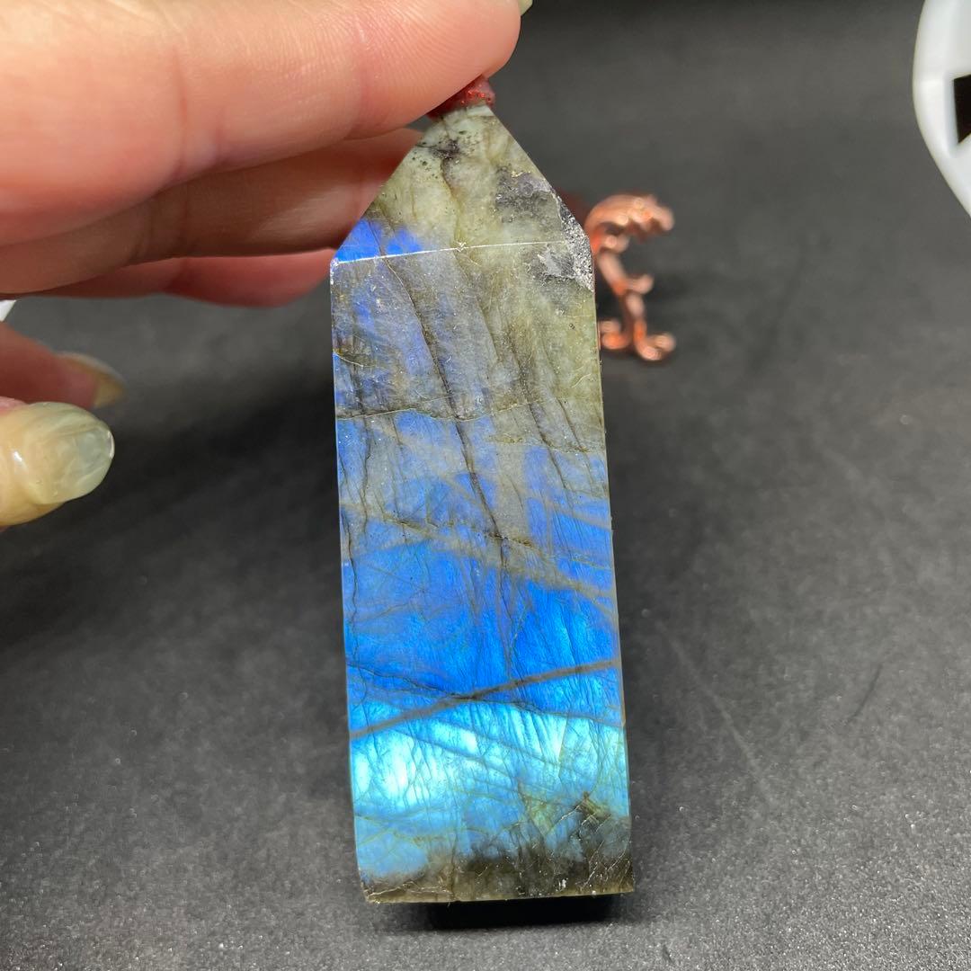 画像追加　極上シラー  プリズム　ラブラドライト タワー ポイント ブルーシラー