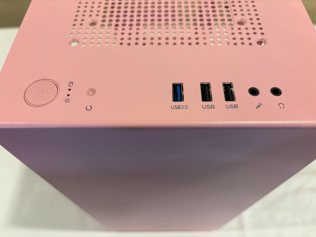 【美品】DLM 22 桜色 ピンク 自作PCケース ガラスパネル