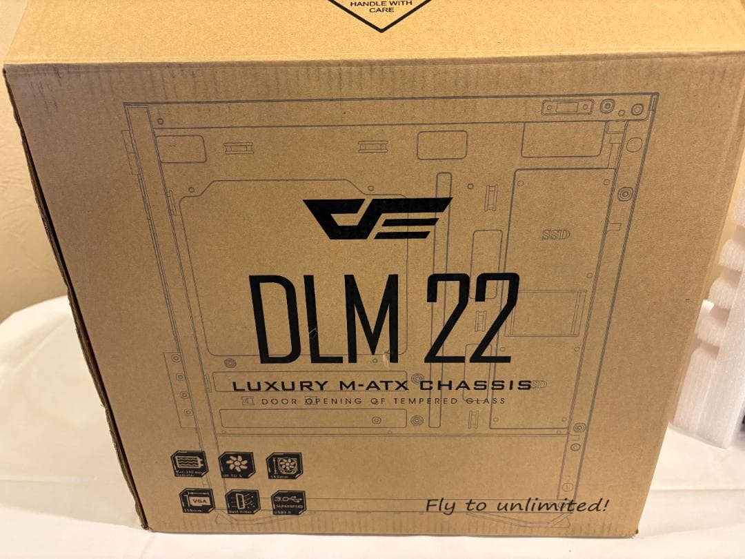 【美品】DLM 22 桜色 ピンク 自作PCケース ガラスパネル