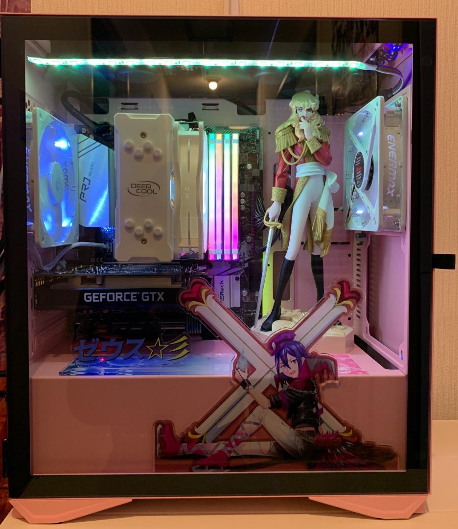 【美品】DLM 22 桜色 ピンク 自作PCケース ガラスパネル