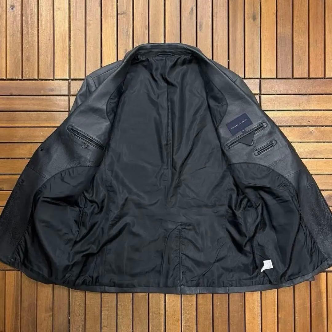 BANANA REPUBLIC ラムレザー 2Bテーラードジャケット 羊革 本皮