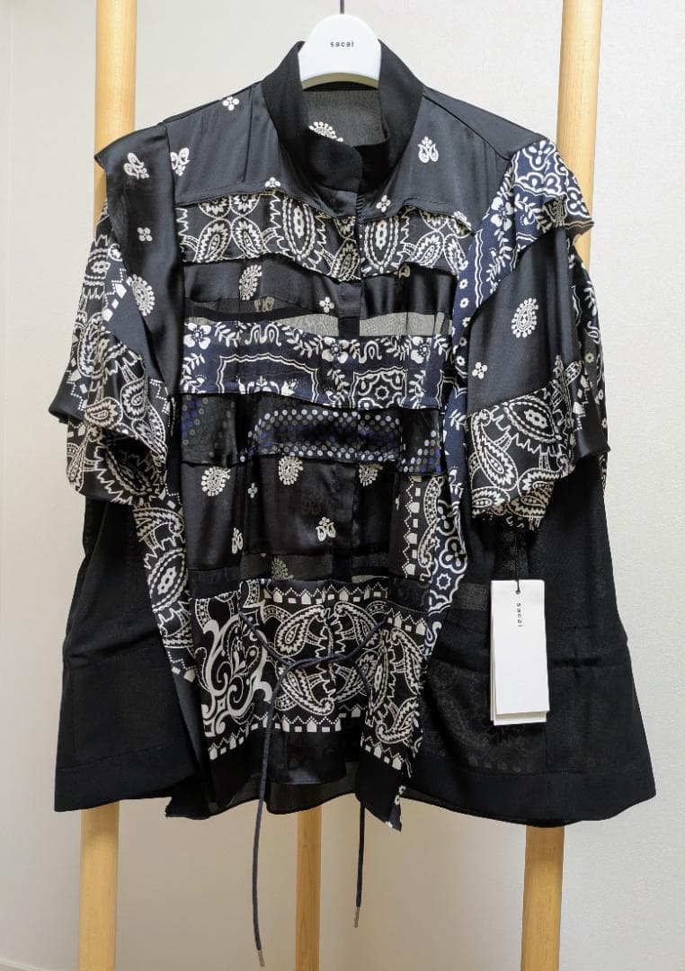 sacai サカイ　バンダナ柄　ペイズリー　ブラウス　未使用品　サイズ2