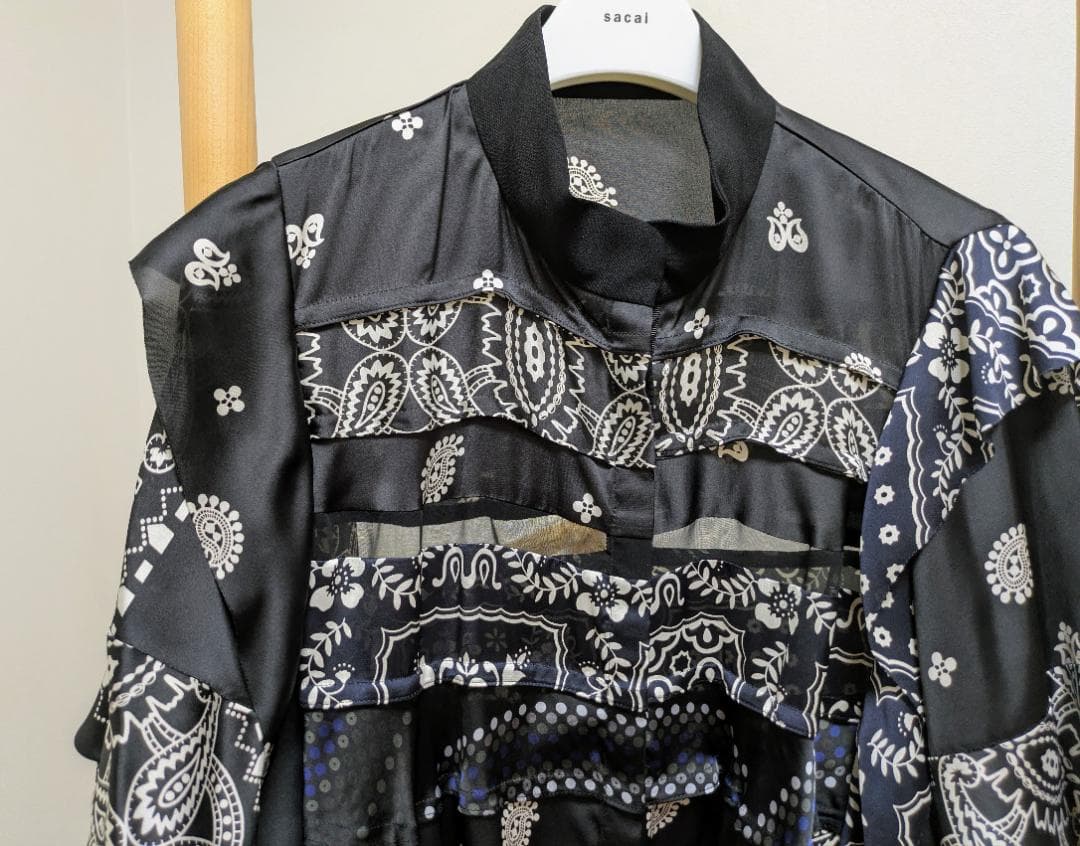 sacai サカイ　バンダナ柄　ペイズリー　ブラウス　未使用品　サイズ2