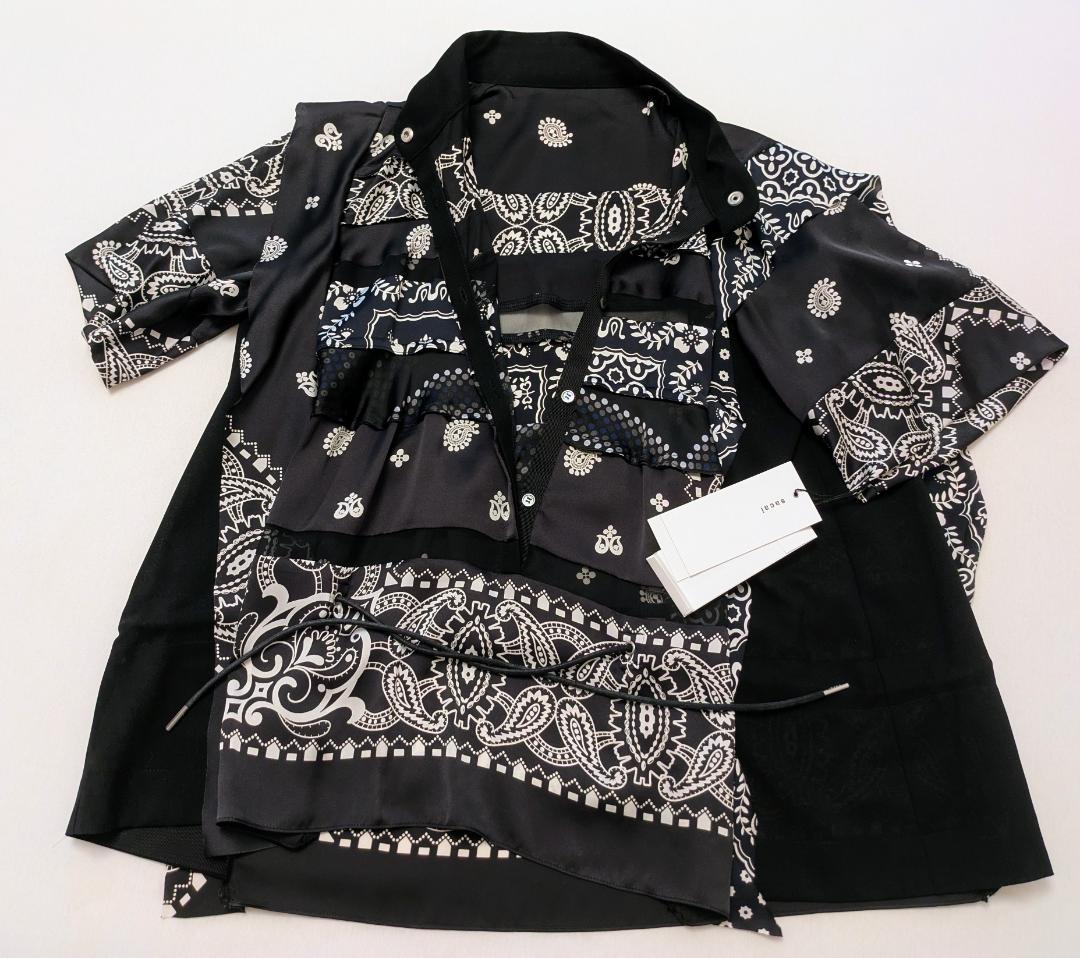 sacai サカイ　バンダナ柄　ペイズリー　ブラウス　未使用品　サイズ2