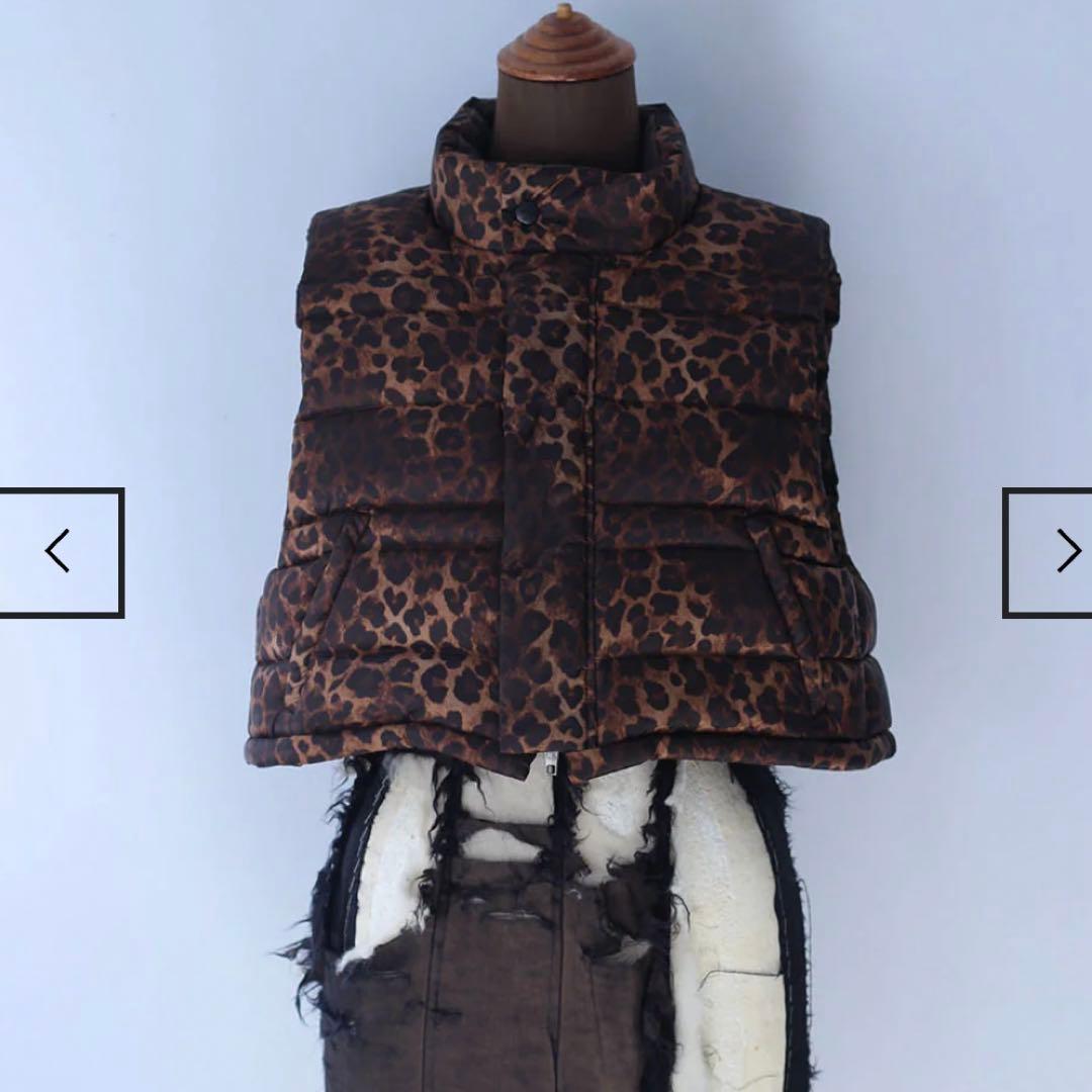 RHODOLIRION/ロドリリオン　ダウンベスト　ダウンジャケット　レオパード