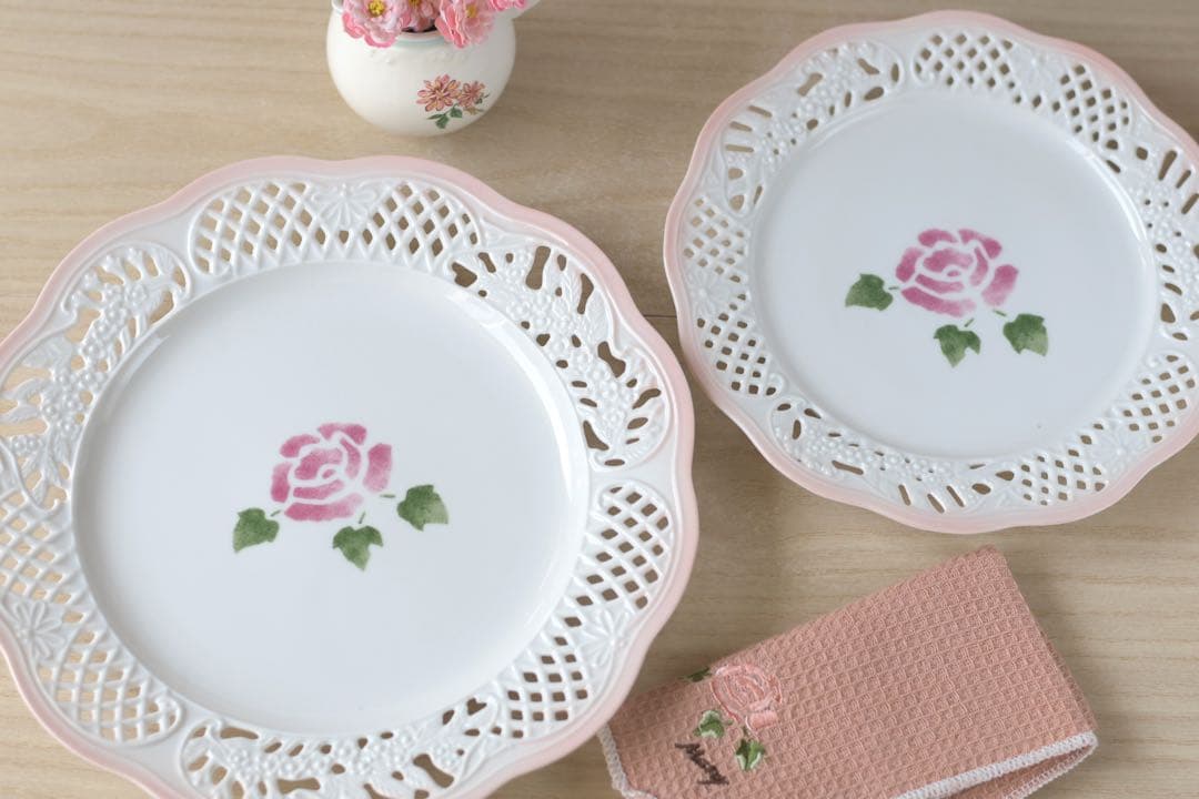 マニーローズ バロックアナイス　プレートL 絵皿　陶器 日本製　新品