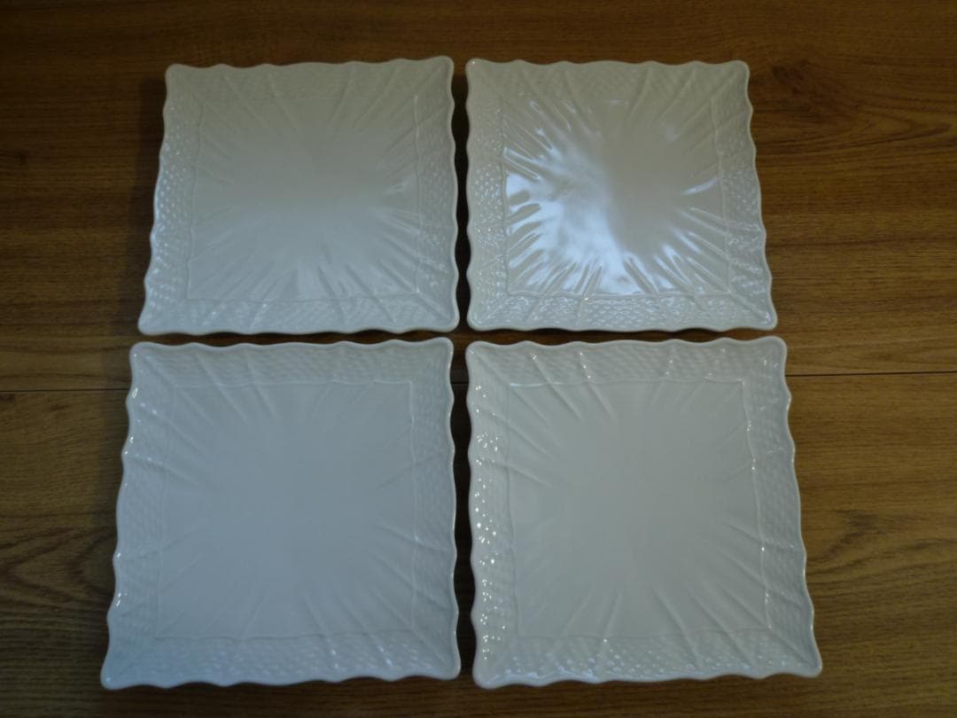 【リーリ】ベッキオホワイト 15㎝角皿+ディッシュラウンドS