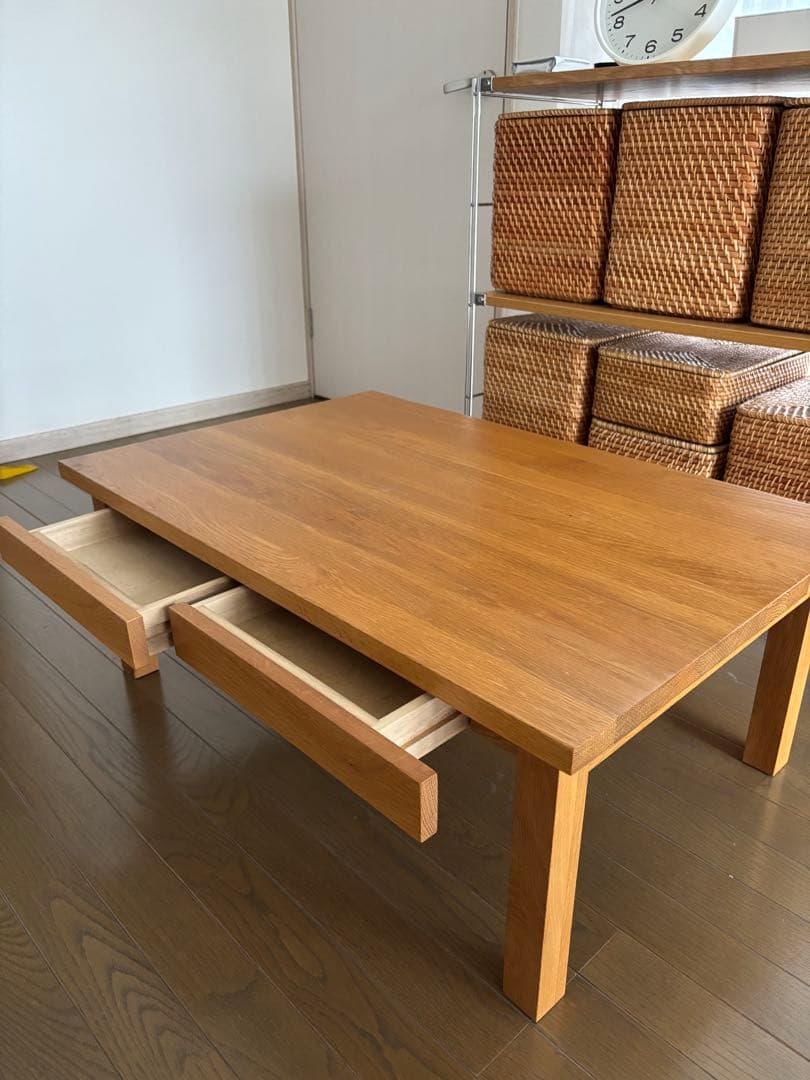 無印良品 無垢材ローテーブル（オーク材）