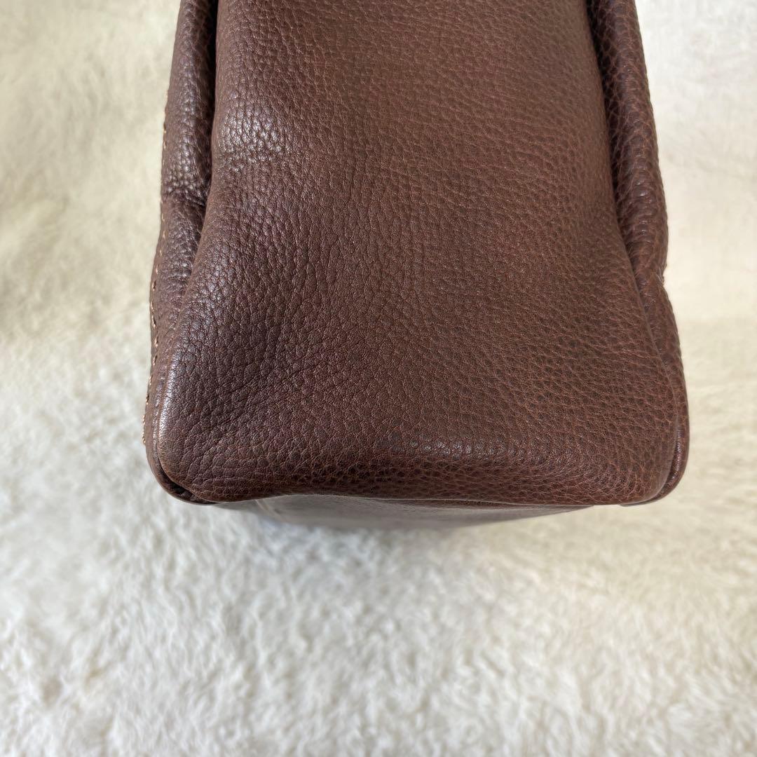 新品級　土屋鞄　トーンオイルヌメ　トートバッグ　2way 本革　シボ革　ブラウン