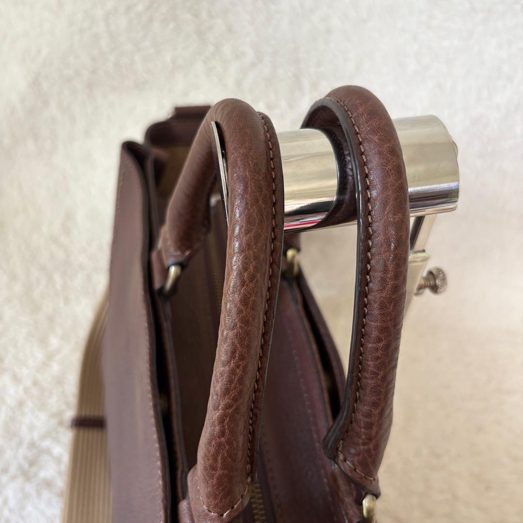新品級　土屋鞄　トーンオイルヌメ　トートバッグ　2way 本革　シボ革　ブラウン