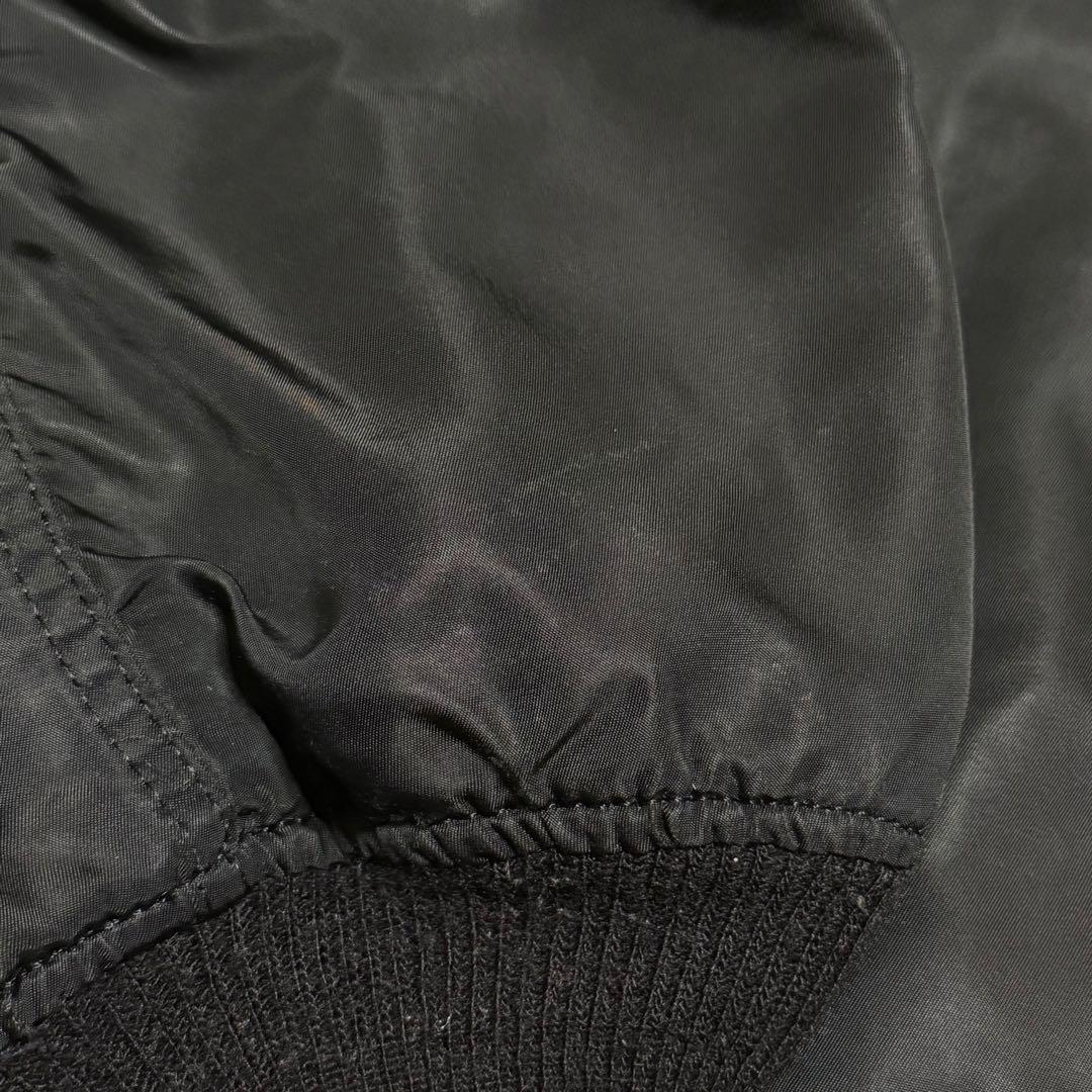 ALPHA MA-1 フライトジャケット　ミリタリー　USA製　バックロゴ　短丈