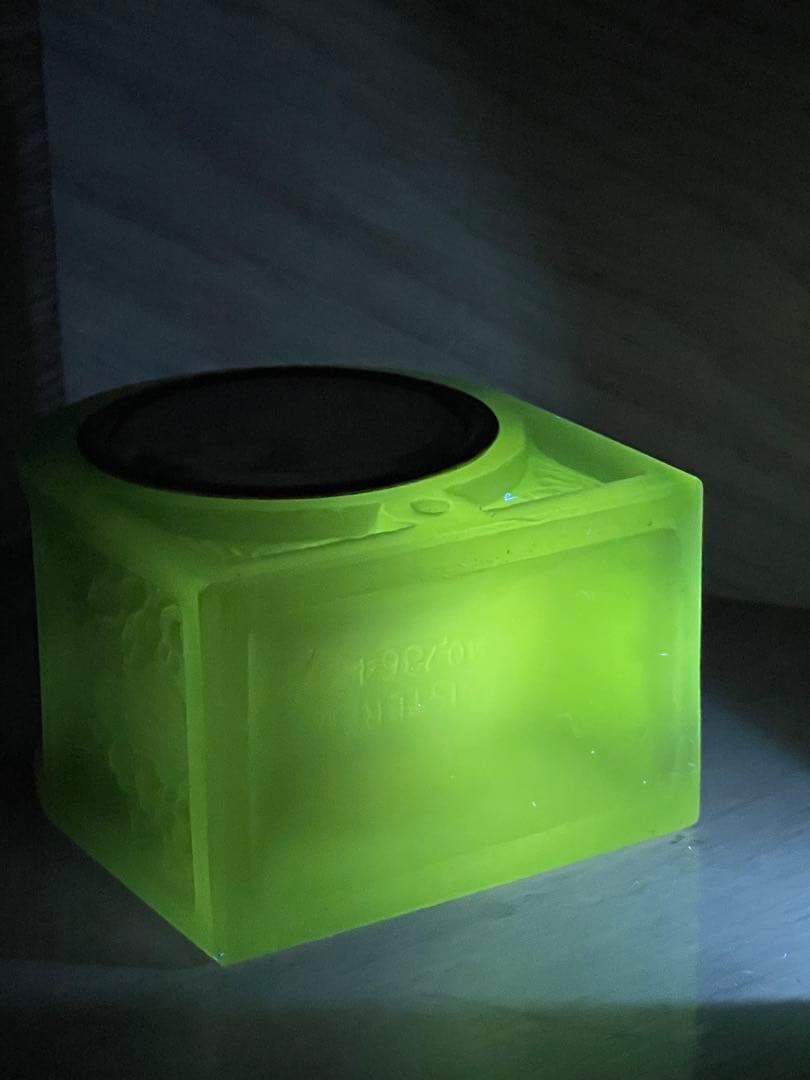 精工舎　アーチ型置き時計　ヴィンテージ レトロ　機械式　ウランガラス　ジャンク品