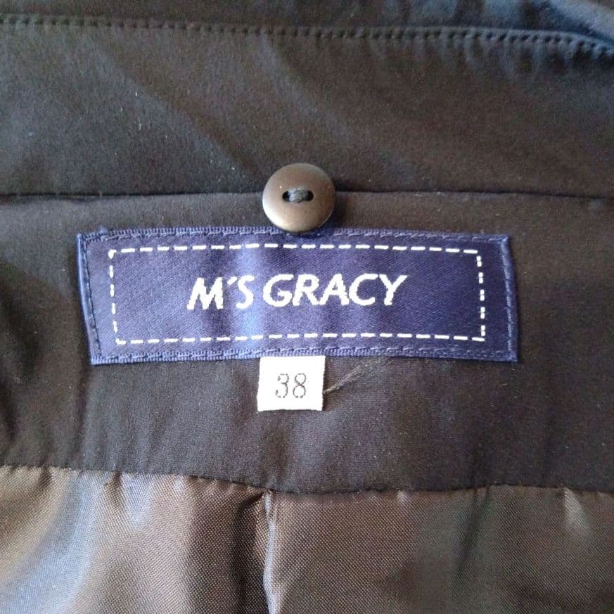 M’S GRACY エムズグレイシー ダウンコート リボン フェイクファー襟