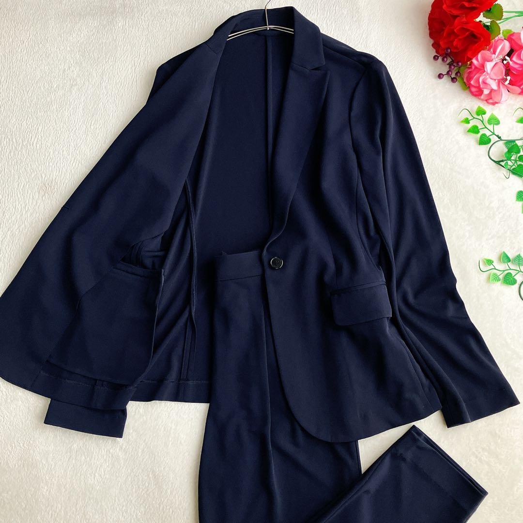 マッキントッシュ★ストレッチ パンツスーツ トラベルスーツ ワイドテーパード