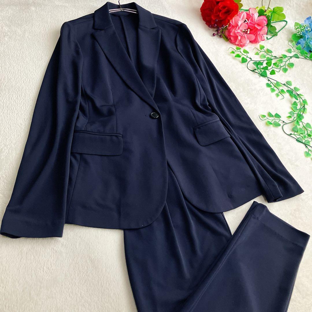 マッキントッシュ★ストレッチ パンツスーツ トラベルスーツ ワイドテーパード