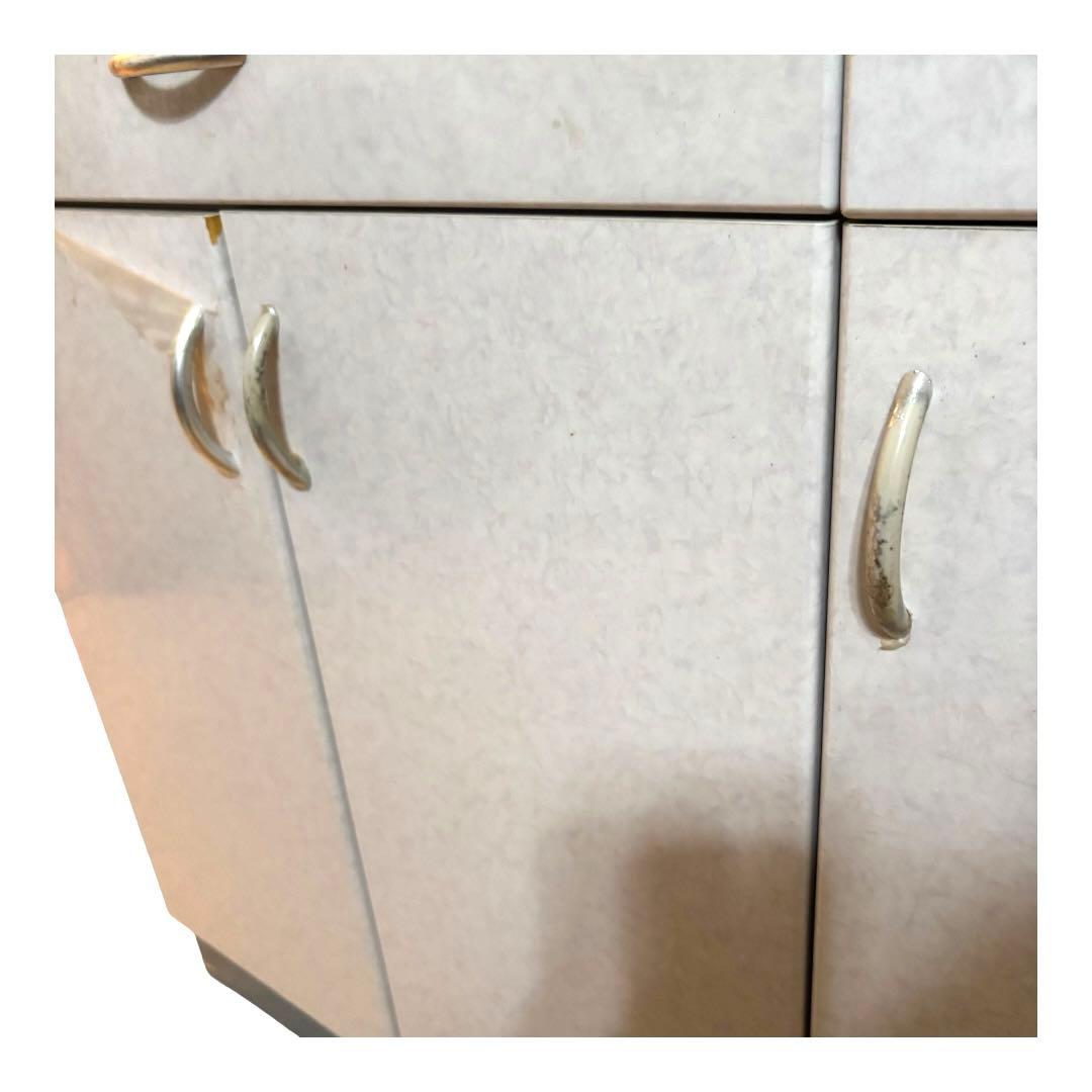 キッチンカウンター ホワイト 鏡面仕上げ