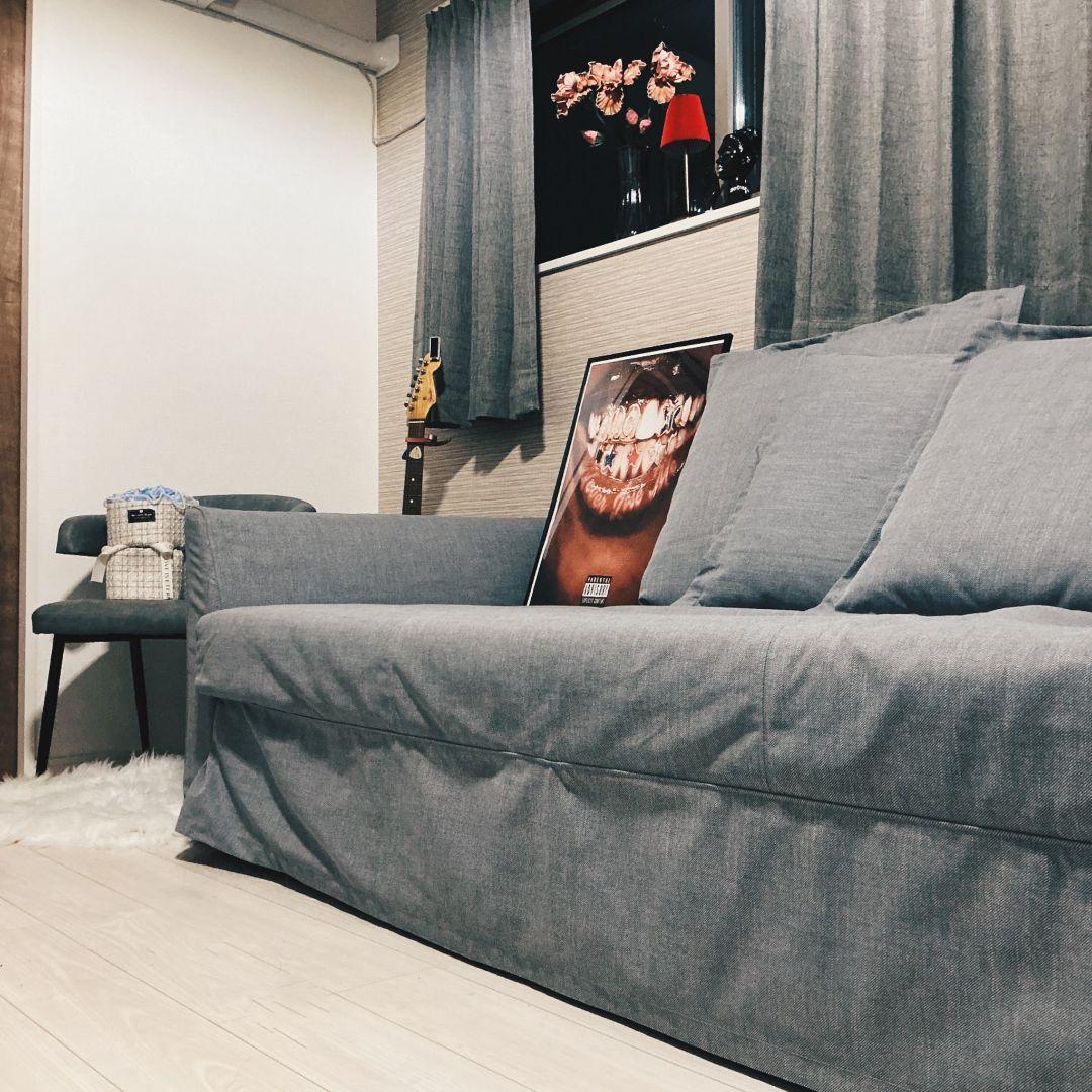 イケア ホルムスンド 3人掛けソファベッド 引き取りのかた19800円