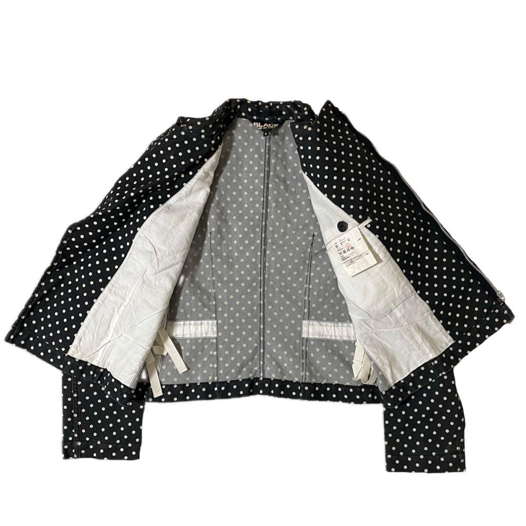 BLACK comme des garçons ドット柄　ライダースジャケット
