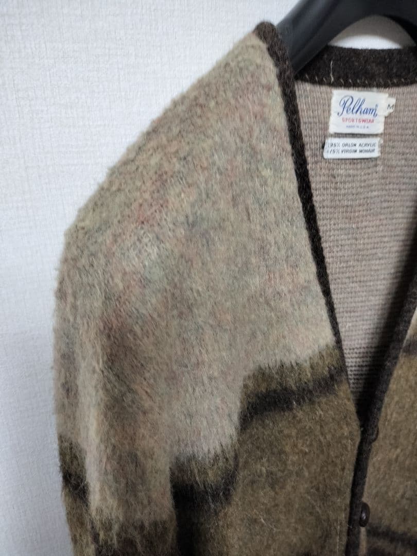 60s 70s pelham ヴィンテージ モヘアカーディガン USA製