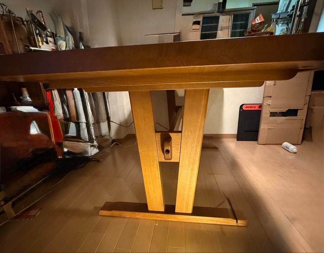 飛騨産業 ダイニングテーブル ダークブラウン 机 テーブル　キツツキマーク