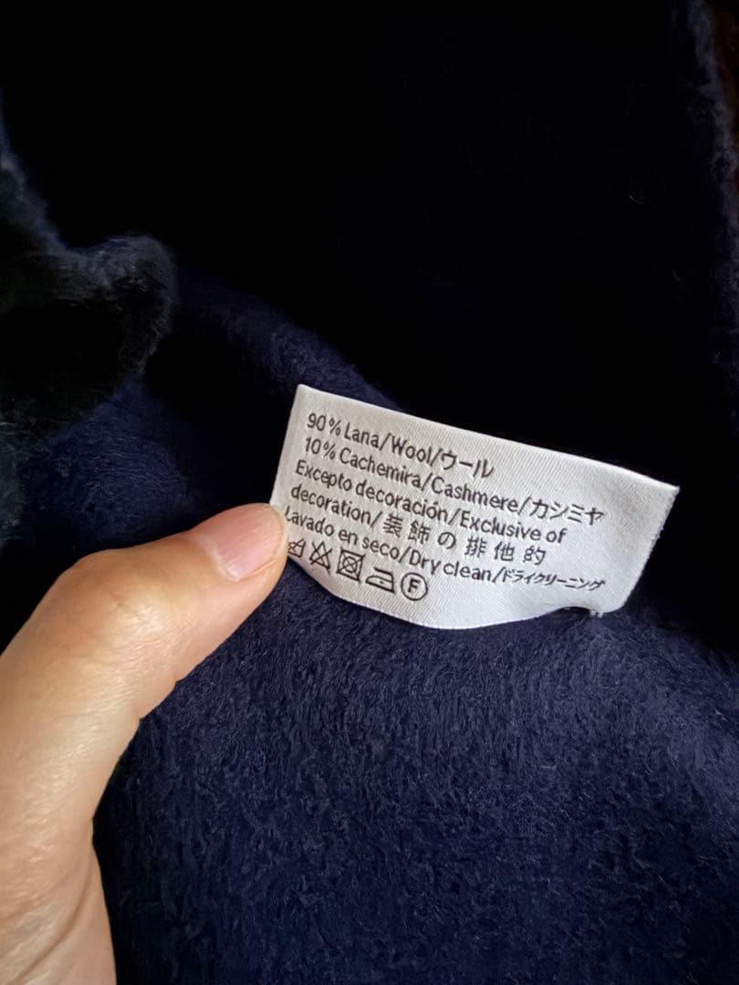 LOEWE リバーシブルマフラー ネイビー ブラック