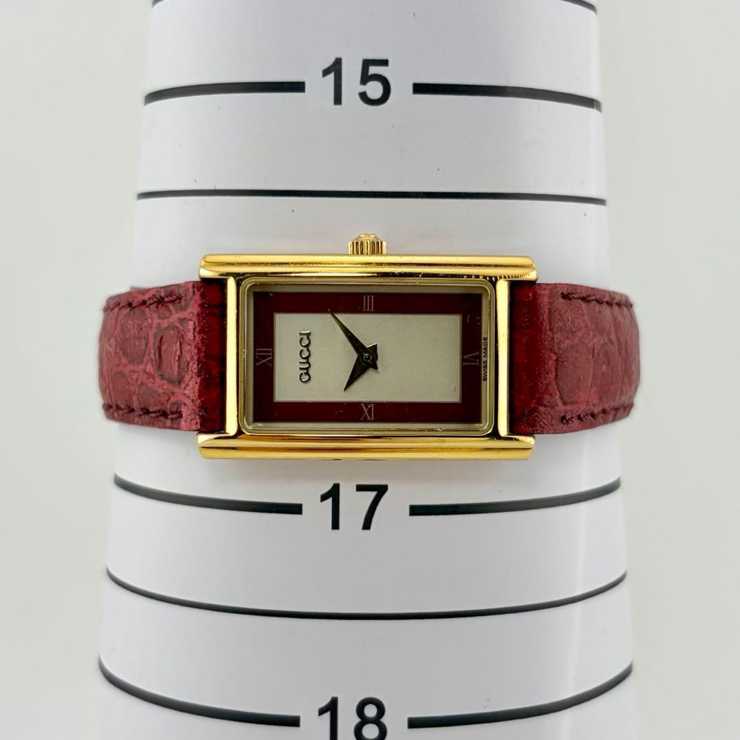 【新品電池/稼働】グッチ 2600L 腕時計 シェリーライン ローマン スイス