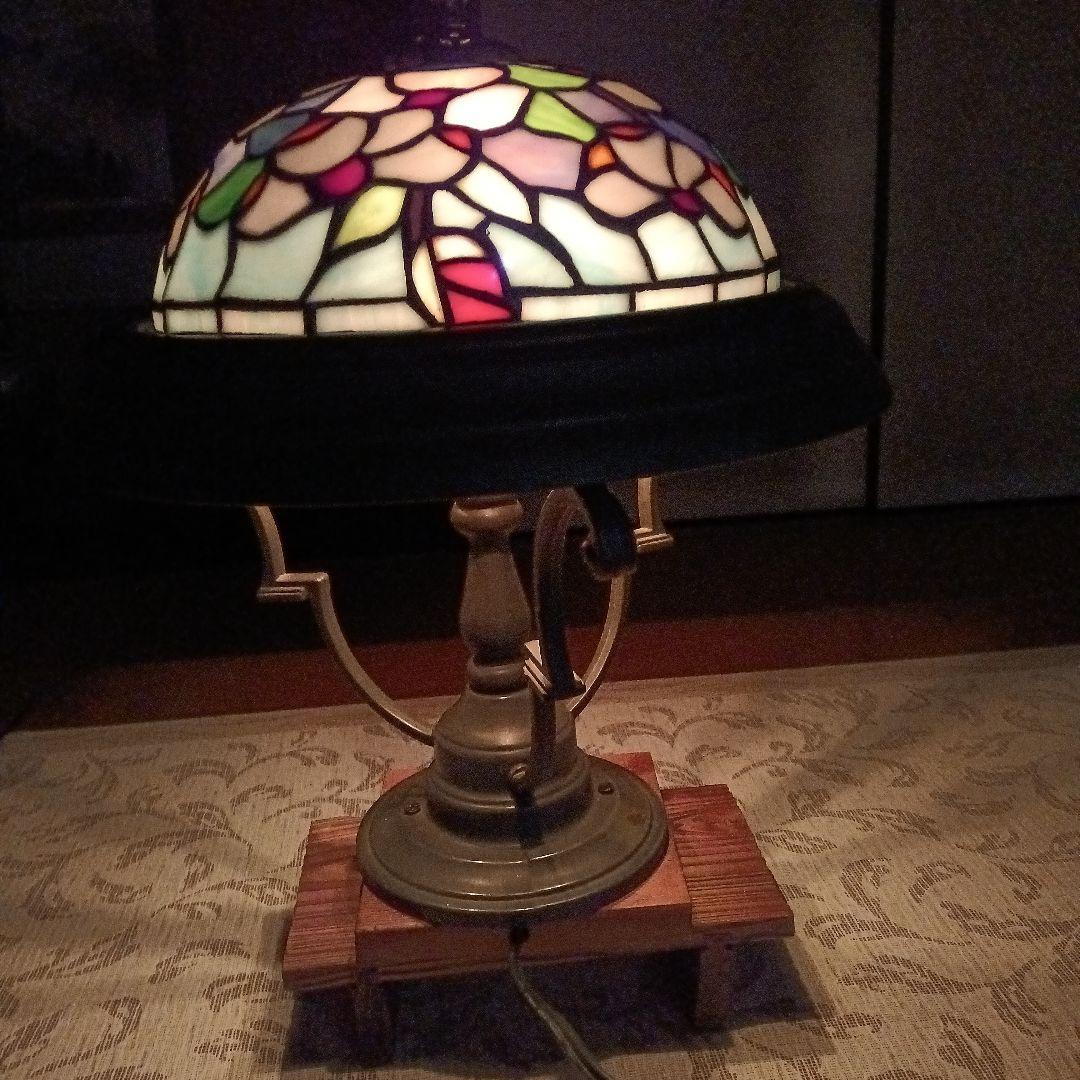 ステンドグラスランプ 　絵グラス2個