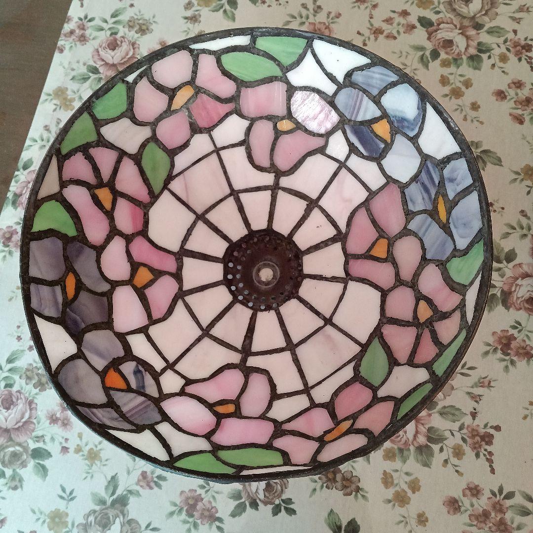 ステンドグラスランプ 　絵グラス2個