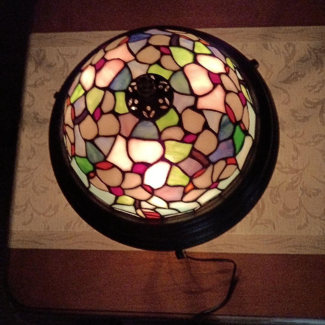 ステンドグラスランプ 　絵グラス2個