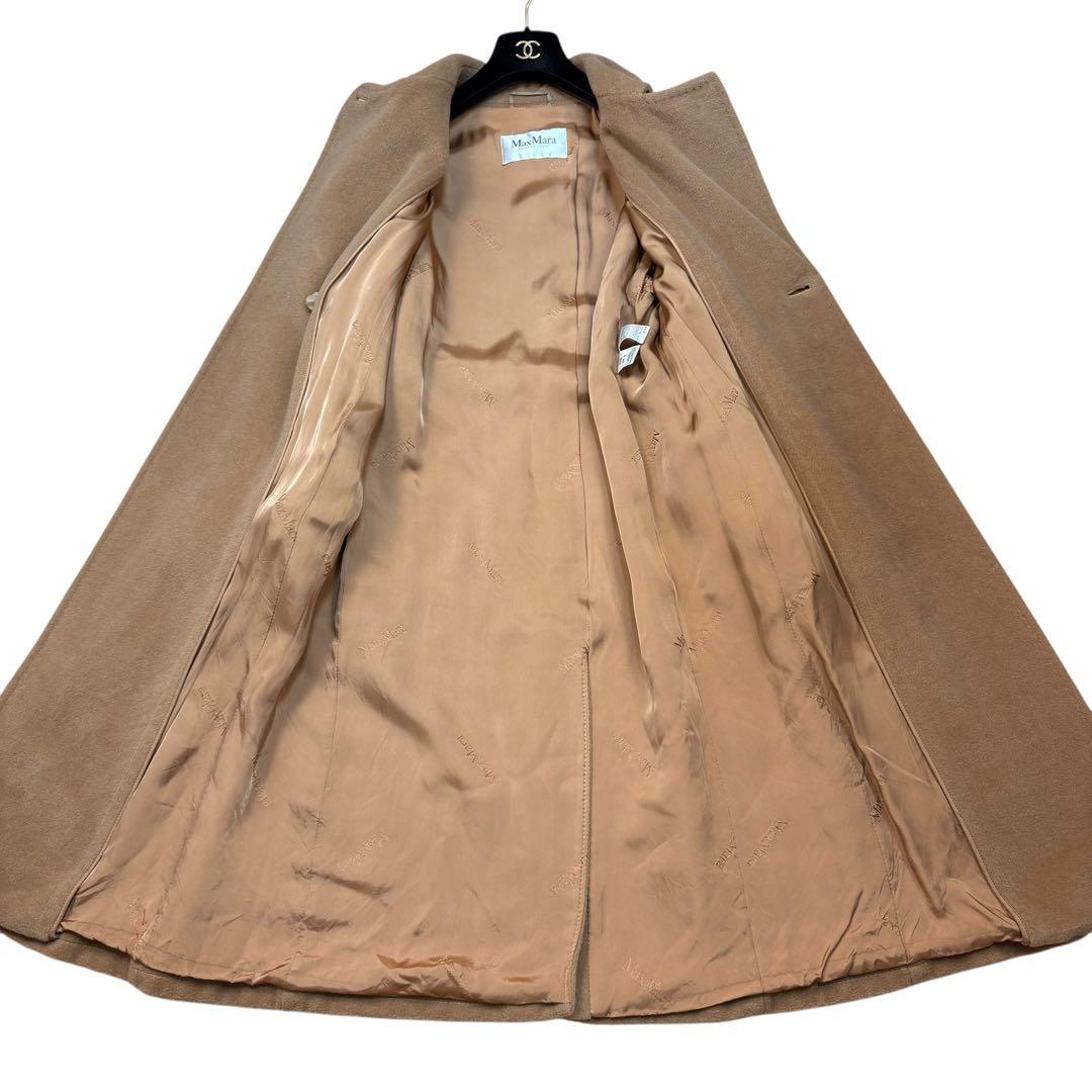 美品 マックスマーラ 白タグ カシミヤ ベルテッドコート キャメル サイズ38