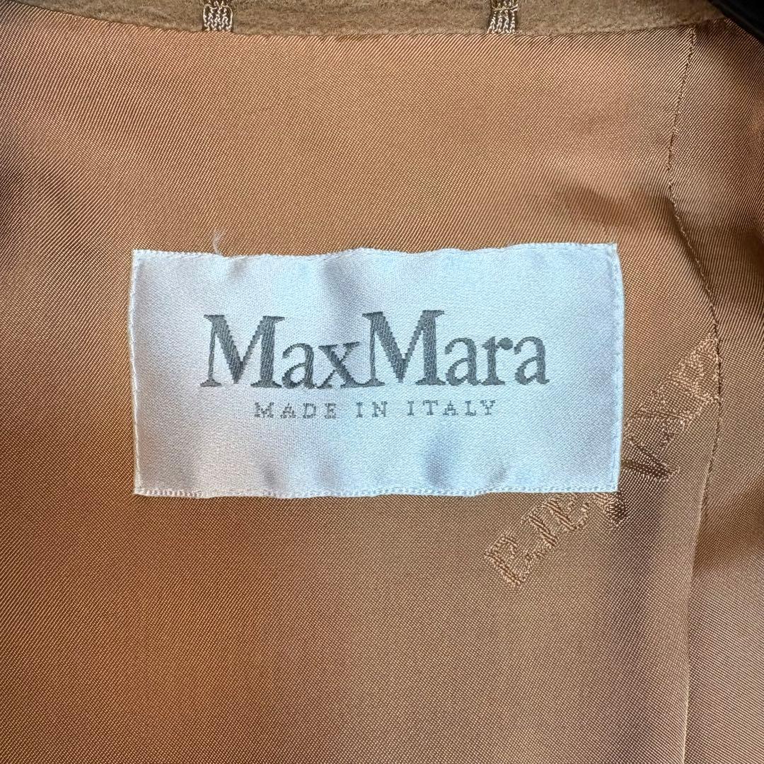 美品 マックスマーラ 白タグ カシミヤ ベルテッドコート キャメル サイズ38